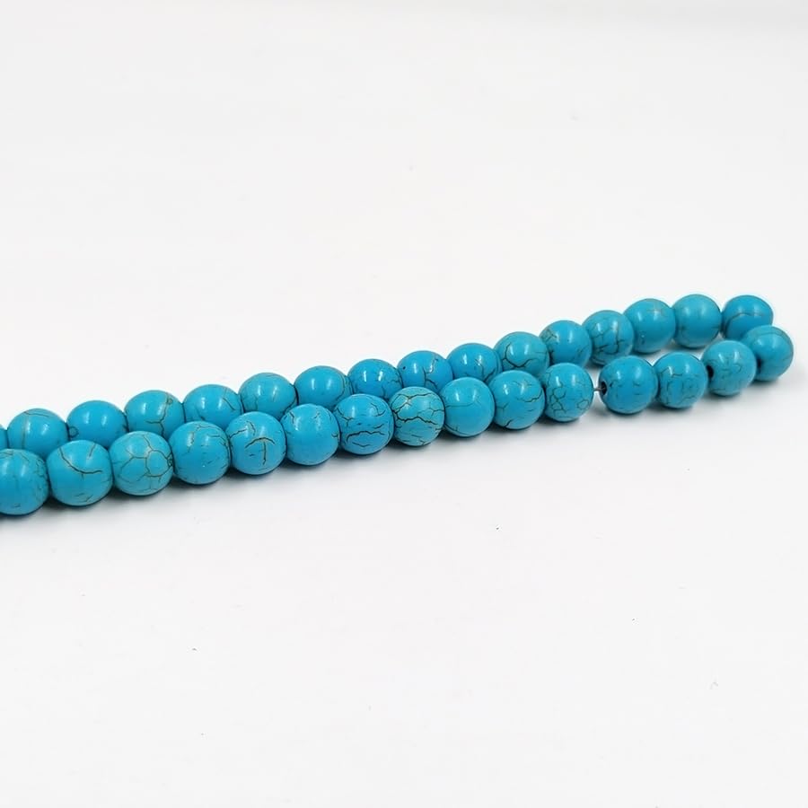 ALBASHAN Tasbih Turquoises stone 99 100 Prayer Beads Misbaha Islamic Eid Gift Muslim bracelets - size: 8mmx99beads