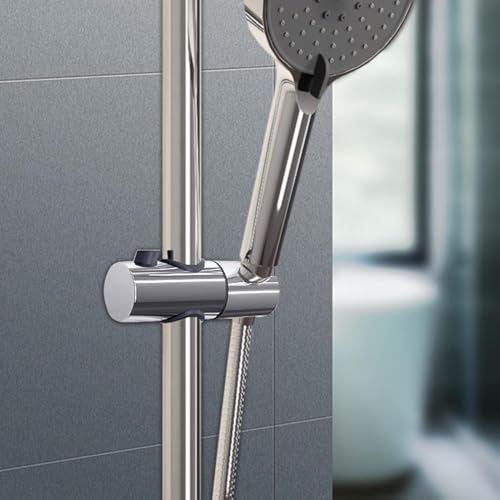 Shower Head Holder for Slide Bar - Adjustable Hand Showers Clamp | 360 Degree Rotation Slider, Bathroom Replacement Bracket, Universal Shower Sprayer Mount, Easy Install Holder - size: 24mm
