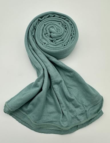 Premium Jersey Hijab Scarf for Women - Muslim Head Scarf - color: Blue Sage