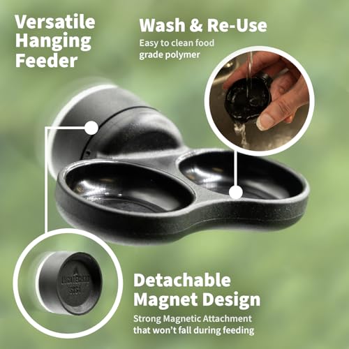 Pangea Microdish Kit for Micro Gecko Feeding, Water Bowl for Tiny Reptiles | Magnetic Attachment Dots Included 1.25in x .75in - size: XS Dual Surface Mount