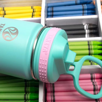 Takeya 18 oz Actives Stainless Steel Water Bottle with Straw Lid – Leakproof, Double-Wall Insulated, Keeps Drinks Cold 24 hrs/Hot 12 hrs, BPA-Free, Powder-Coated, Gym & Travel, Ombre Dream - color: Ombre Dream, size: 18 Ounces