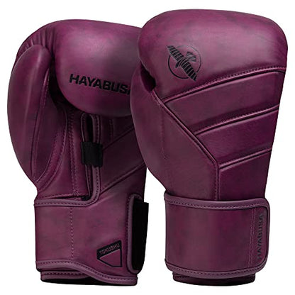 Hayabusa T3 LX Leather Boxing Gloves | Leather Boxing Gloves, Training Gloves Men and Women, Sparring Gloves, Heavy Bag Gloves, 16oz Boxing Gloves, Muay Thai Gloves - color: Wine, size: 12oz