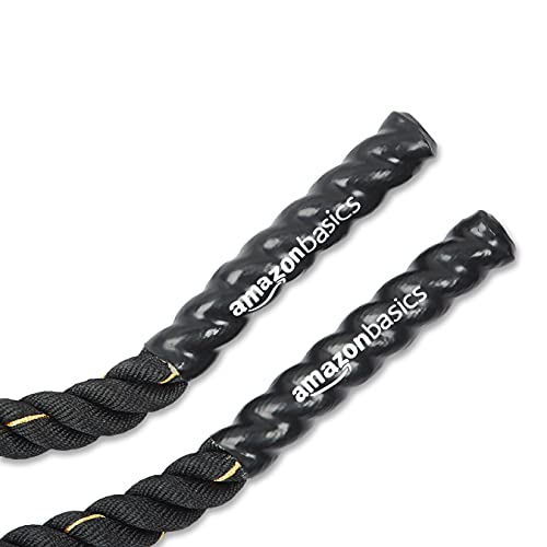 Amazon Basics Battle Rope for Home Gym Workout, Exercise Training Equipment - style: 1.5 Inch x 30 Feet