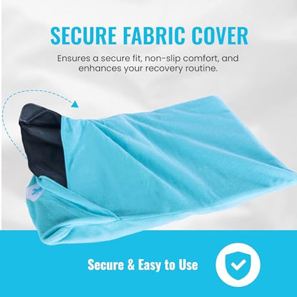 ICEWRAPS Fabric Cover for 12 x 21 Clay Pack, Reusable Ice Pack Cover - Blue | Oversize Clay Pack - Soft Reusable ice pack cover, Durable ice pack holder, Custom-Fit Sleeve, Machine Washable, Lightweight - size: 12"x21", style: Fabric Cover Only