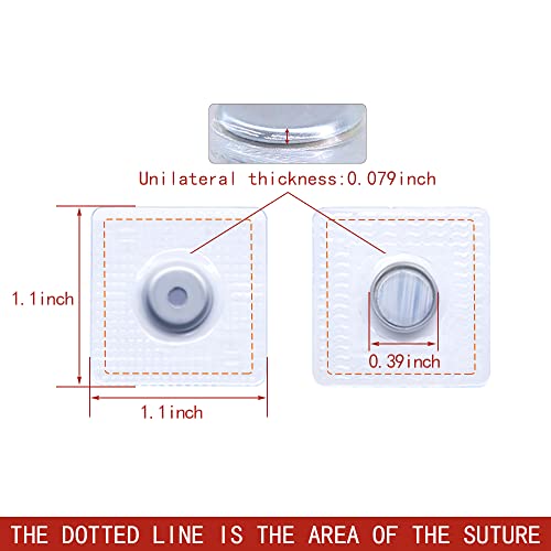 SEMINI Hidden Sew Magnetic Snap Invisible Hidden Sew in PVC Hidden Purse Closure for Fastener Handbag Cloth Clasp DIY Craft Sewing Tools (11mm) - size: 11mm,circular