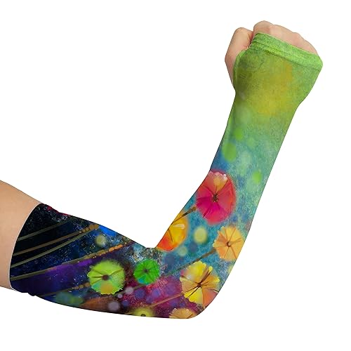 YPHCDO Gardening Sleeves for Women Farm Sun Protection Thorn Proof Cooling Arm Sleeves to Cover Arms for Garden Sports - color: Green Black
