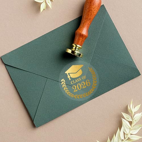 120PCS Graduation Stickers, Class of 2026, Graduation Envelope Seals, Congratulations Graduates, Gold Seals for Certificates, Foil Metallic Seal, Graduation Labels, Graduation Party Favors 1.6 inch - color: 26 Graduation Sticker B