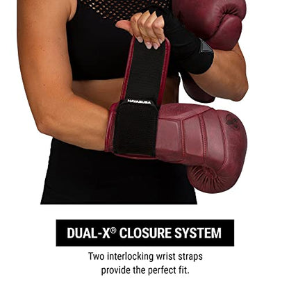 Hayabusa T3 LX Leather Boxing Gloves | Leather Boxing Gloves, Training Gloves Men and Women, Sparring Gloves, Heavy Bag Gloves, 16oz Boxing Gloves, Muay Thai Gloves - color: Crimson, size: 14oz