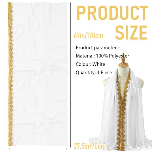 Chiffon Hijab Scarf for Women, Fashion Muslim Hijab Head Wrap Scarves, Shawls and Wraps for Evening Dresses