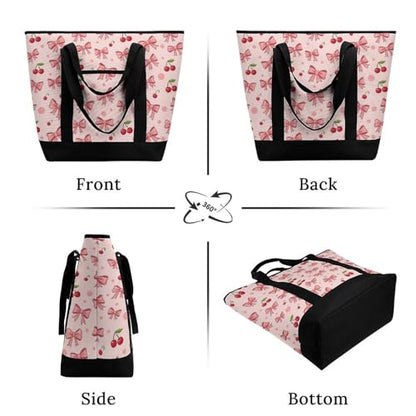 SWEET TANG Cooler Bag Insulated for Travel, Bow Cherry Pink Food Delivery Cooler Bag for Beach, Travel, Picnics - color: Pattern 83