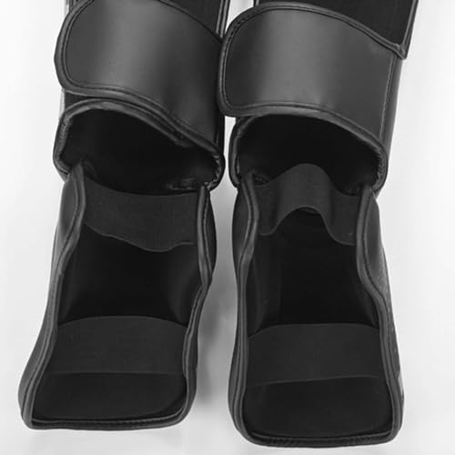 kowaku Muay Thai Kickboxing Shin Guards, Leg Guards, Men Women Equipment Leg Instep Protection Pads, for Grappling Martial Arts
