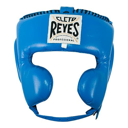 CLETO REYES Boxing Headgear with Cheek Protection for Men and Women, Protective Head Guard Face Saver, Sparring Fighting - color: Blue, size: Large