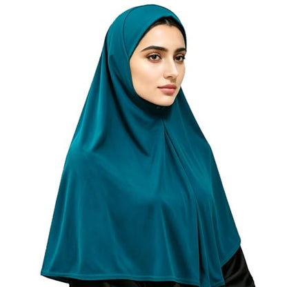 Ready To Wear Hijab For Women Instant Turban Stretch Soft Muslim Scarf For Prayer Long Hijabs Islamic Jersey Abaya - color: New Syan