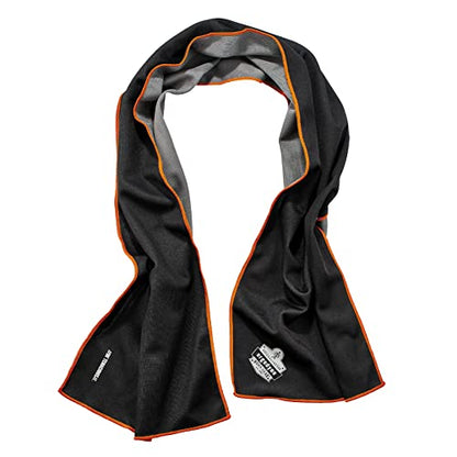 Ergodyne Chill Its 6602MF Cooling Towel, Soft Microfiber Material, UPF 50+,Gray,41" x 9.84" - color: Gray