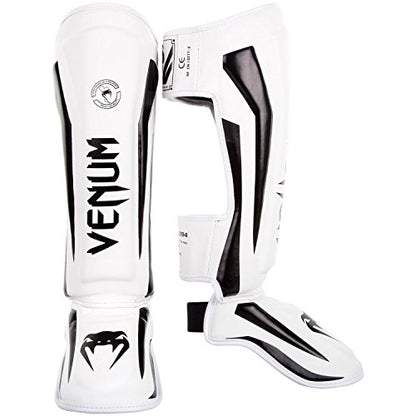 Venum Elite Standup Shin Guards - color: White/Black, size: Medium