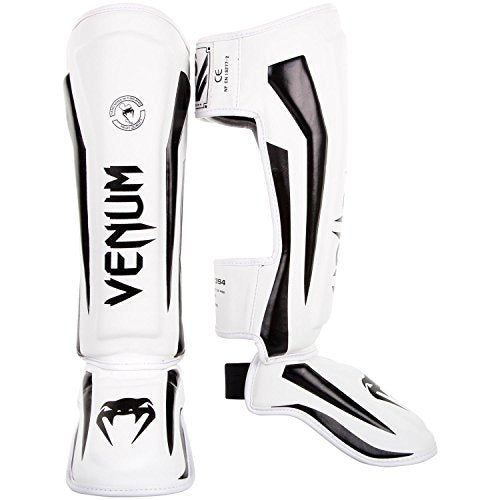 Venum Elite Standup Shin Guards - color: White/Black, size: X-Large