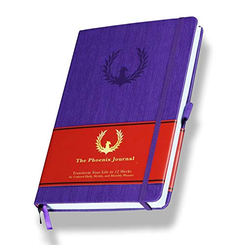 The Phoenix Journal - Quarterly Goal Planner, Daily Planner Journal & Organizer for Goal Setting, Productivity & Focus - Undated 12 Week Planner, Weekly & Monthly Planning, Habit Tracking - Hardcover (Purple) - color: Purple