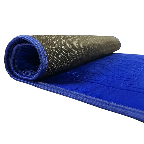 Empire Home Islamic Prayer Rug Oversized Soft Thick Plush Musalla Mat - for Men Women Childred - سجادة صلاة (Royal Blue) - color: Royal Blue
