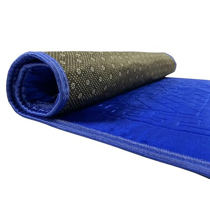 Empire Home Islamic Prayer Rug Oversized Soft Thick Plush Musalla Mat - for Men Women Childred - سجادة صلاة (Royal Blue) - color: Royal Blue