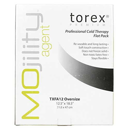 Torex Cold Pack Black Oversize 12.5 x 18.5 inches, Durable and Reusable
