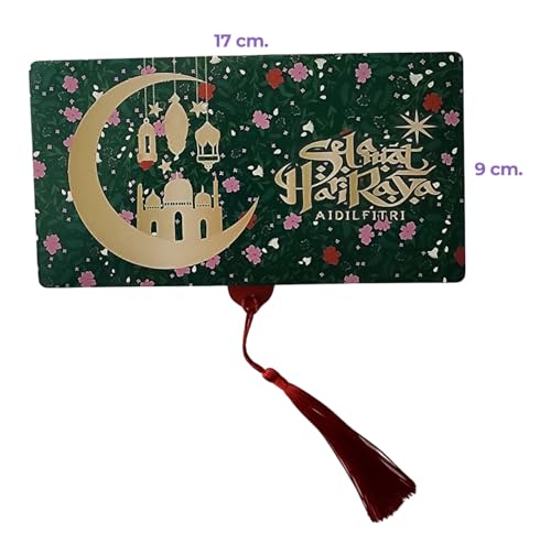 Eid Mubarak 현금용 돈 봉투 AMN-457 선물 서프라이즈 현금 홀더 무슬림 에이딜 피트리 라마단 기프트 카드 여아 남아 아동용 (그린_01) - color: 그린_01