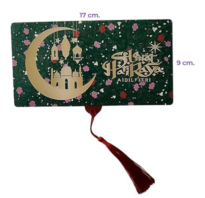 Eid Mubarak 현금용 돈 봉투 AMN-457 선물 서프라이즈 현금 홀더 무슬림 에이딜 피트리 라마단 기프트 카드 여아 남아 아동용 (그린_01) - color: 그린_01