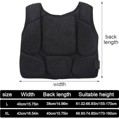 Boxing Chest Guard Vest, Muay Thai Body Protector for Kickboxing MMA Taekwondo Sparring, Strike Shield Training Vest - size: X-Large
