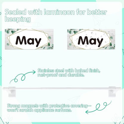 Eucalyptus Magnetic Flip Calendar for Classroom, Adjustable Rod - color: 12-2