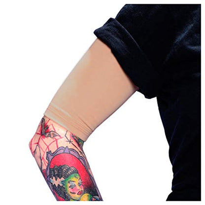 Tat2X Ink Armor Premium Half Arm Tattoo Cover Up Sleeve - No Slip Gripper - U.S. Made - color: Suntan, size: X-Small/Small (Pack of 1)