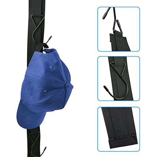 Hockey Hanger Portable Hanging Dryig Rack Hockey Gifts for Home and Outdoor Using in Ice Hockey Skating Football Camping Fishing 5 Hooks (Black) - color: Black