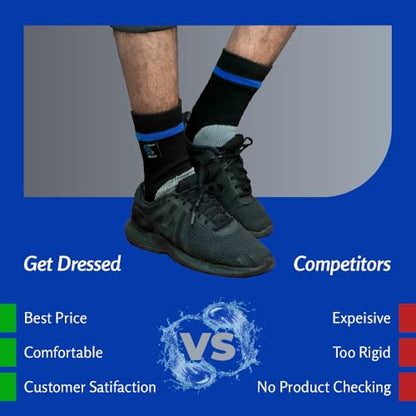 Waterproof Socks for Men & Women | Breathable 3-Layer Hiking Cycling Outdoor Socks | Wudhu Socks - size: Small