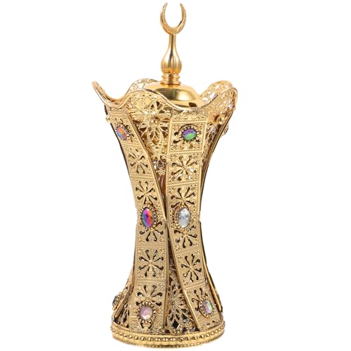 Alipis Arabian Style Electric Incense Burner Plug-in Censer for Incense Metal Aroma Burner Desktop Decor for Bedroom Yoga Sauna Living Room Kitchen 8.66 X 3.93 X 3.93 in