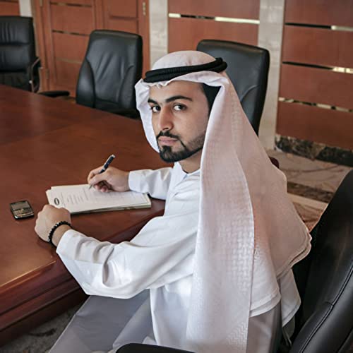 JPXH Arab Tactical Desert Headwear Muslim Palestinian Scarf Men's Halloween Costume Accessories - color: White-q