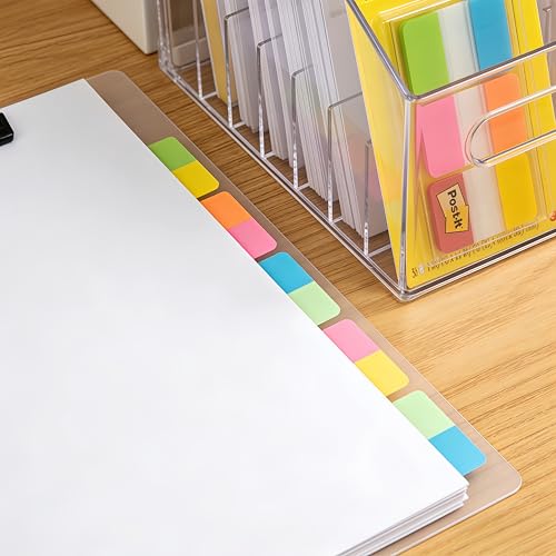 Printed Book Classification Tabs - Boho Theme Laminated Page Markers, Easy-to-Apply Large Print Tabs for Bibles, Notebooks & Study Books with Alignment Guide