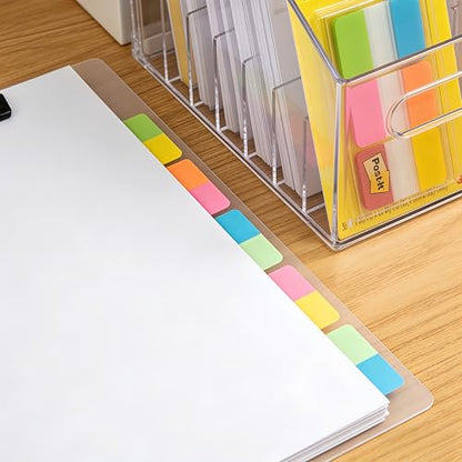 Printed Book Classification Tabs - Boho Theme Laminated Page Markers, Easy-to-Apply Large Print Tabs for Bibles, Notebooks & Study Books with Alignment Guide