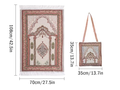 Prayer Mat, Prayer Mat Islamic, Muslim Prayer Rug, Prayer Mat Islam, with Elegant Design Bags, for Ramadan Islamic Muslim Prayer, Great Gift for Family, Lover and Friends