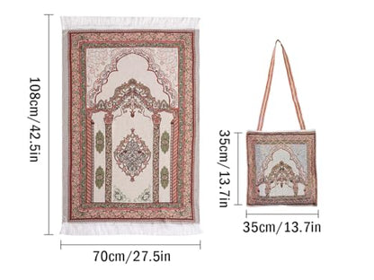 Prayer Mat, Prayer Mat Islamic, Muslim Prayer Rug, Prayer Mat Islam, with Elegant Design Bags, for Ramadan Islamic Muslim Prayer, Great Gift for Family, Lover and Friends