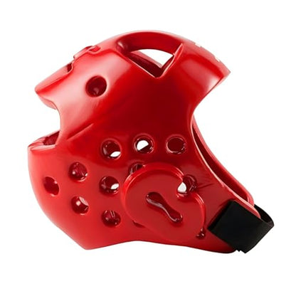 Youth & Adults Taekwondo Karate Headgear MMA Martial Arts Helmet, Soft Head Gear for Martial Art Grappling Muay Thai Kickboxing Taekwondo - color: RED, size: Small