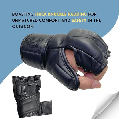 Grappling UFC MMA Gloves for Men Women, Training & Sparring, Martial Arts Punching Bag Gloves with Open Palms Kickboxing Gloves, Muay Thai, MMA - size: Medium