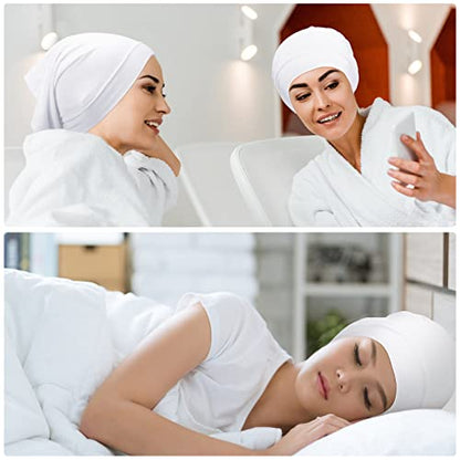 Loopeer 2 Pcs Hijab Undercaps No Slip for Women - color: White , Black