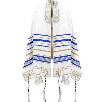 Tallit Prayer Shawl 72"x 22" with Bag For Men & Women