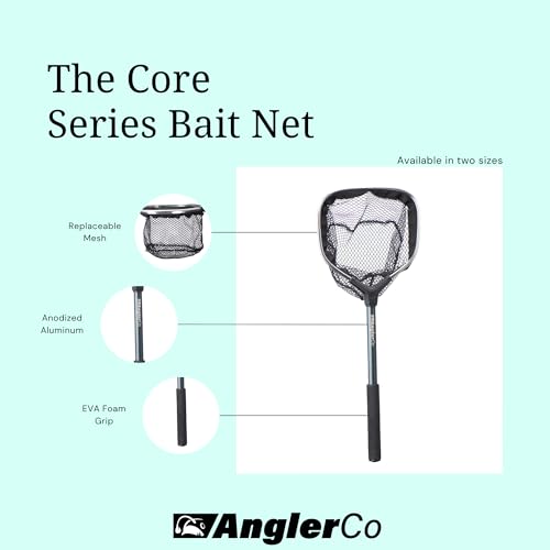 Core Series Bait Net, 12" Handle, 8" Hoop, Aluminum Frame with EVA Grip
