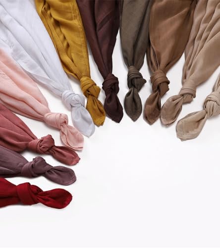 Thin Cotton Scarf For Spring And Summer, Pure Color Edged Sunscreen Shawl - color: 3