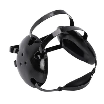 Wrestling Headgear Wrestling Ear Guard Head Gear with Chin Cup 3 Hole Breathable NBR Sponge Protective Soft Fit for Jiu Jitsu MMA BJJ Youth Adults