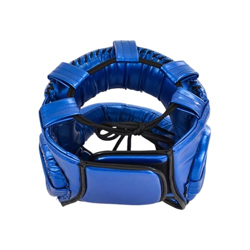 Adjustable Boxing Headgear with Full Coverages Protections Easy Liners Kickboxing Helmet for Athletes Present Muay Thai Helmet - color: gold
