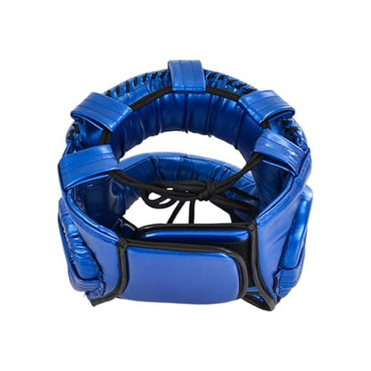Adjustable Boxing Headgear with Full Coverages Protections Easy Liners Kickboxing Helmet for Athletes Present Muay Thai Helmet - color: gold