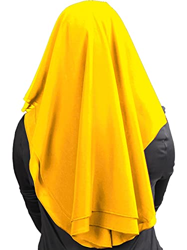 MyBatua 3 Layers Saudi Niqab In Breathable Georgette, Wholesale Price, 1pc Face Veil NQ-003 - color: Yellow