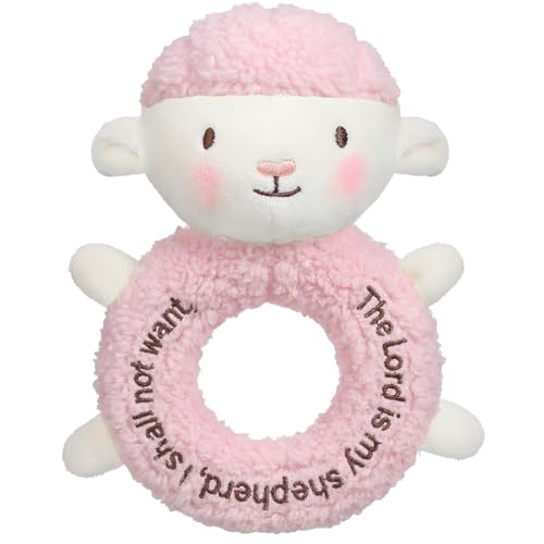 Karenhi Pink Lamb Stuffed Animal Baptism Toy Gift for Baby Girl Boy - color: Pink, style: Lamb