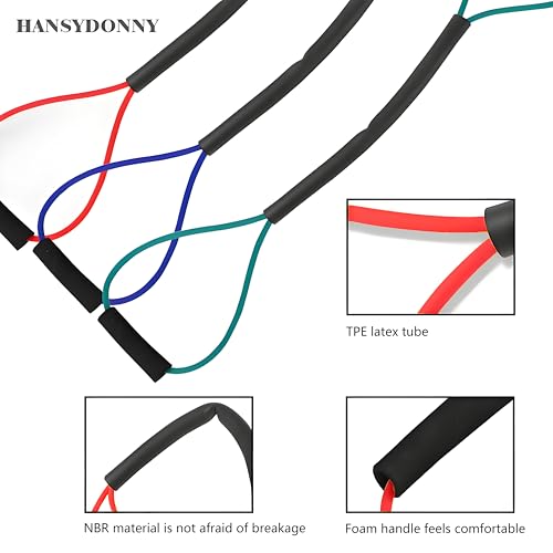 𝐇𝐀𝐍𝐒𝐘𝐃𝐎𝐍𝐍𝐘 Boxing Resistance Bands for Explosive Strength and Speed Training - Enhance Your Boxing Skills Anywhere, Anytime - color: Black (35LB)