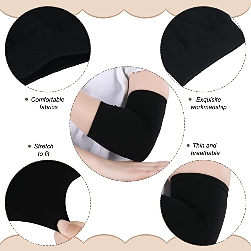 Vicenpal 2 Pairs Tattoo Cover up Sleeve Forearm Arm Sleeves for Women Men Compression Tattoo Upper Arm Cover(Black) - color: Black